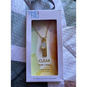 🦋~ time and tru white teardrop necklace ✨